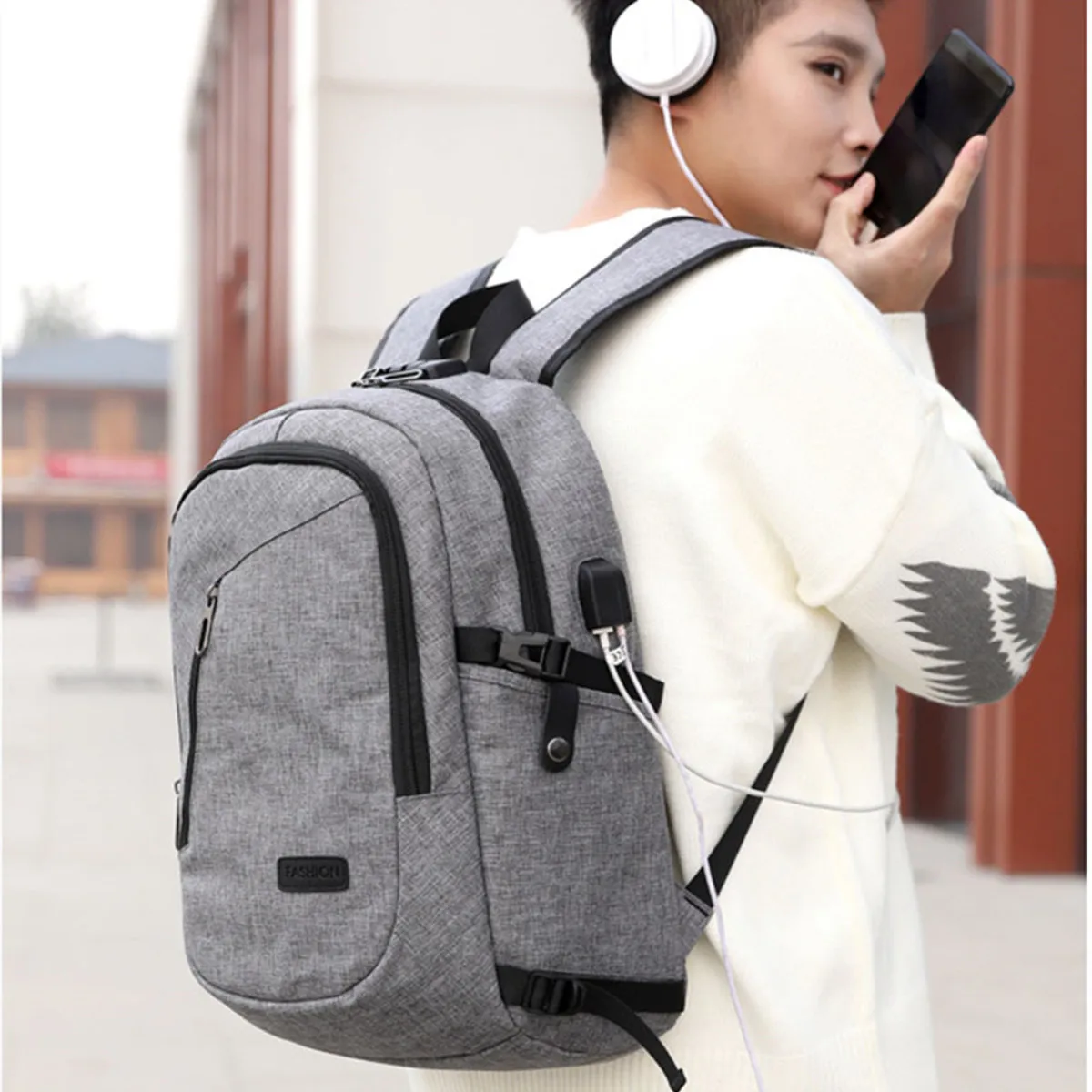 Многофункциональный деловой рюкзак для ноутбука 15 6 дюйма с USB-зарядкой и