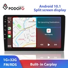 Автомагнитола Podofo, 2 Din, Android 10,1, 10,1 дюйма, FM, RDS, Wi-Fi, GPS