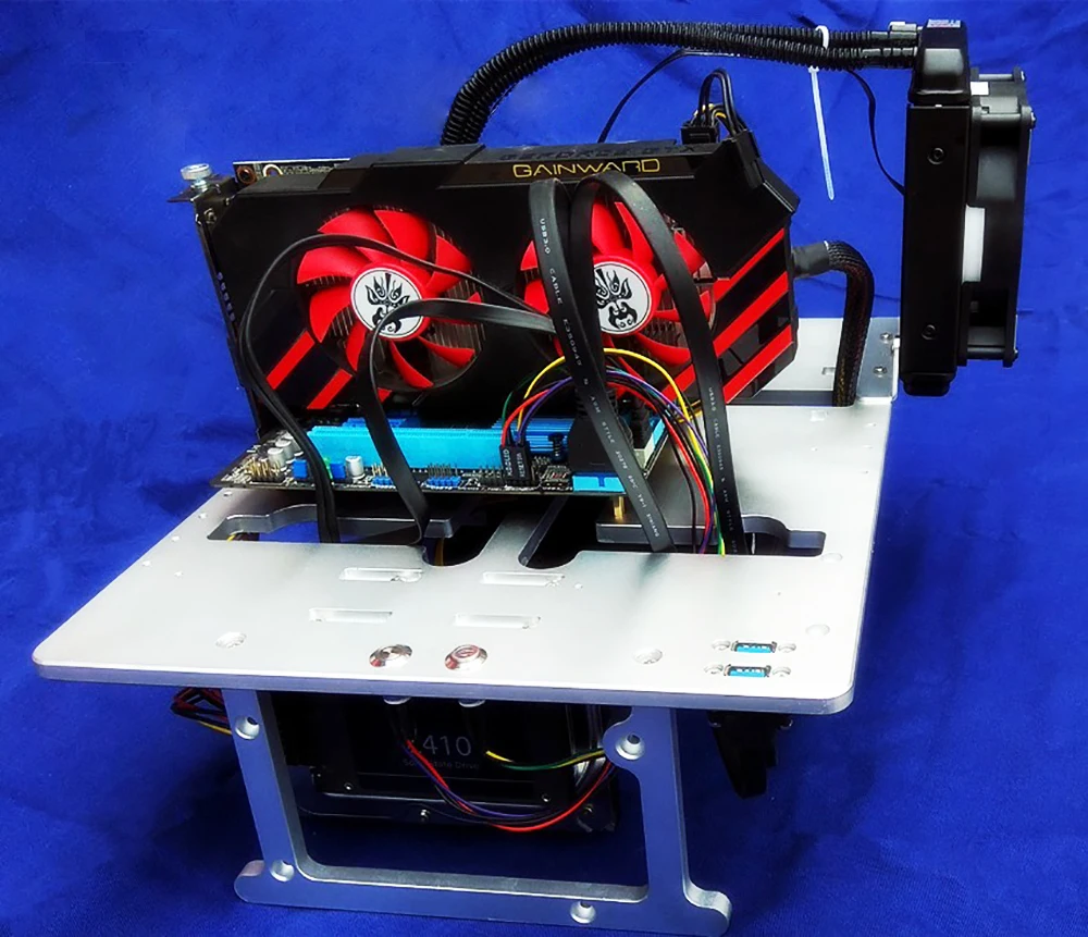 A4 Mini ITX MATX ATX PC тестовая скамья открытая рамка USB 3,0 вентилятор водяного охлаждения чехол DIY голый разгон HTPC поддержка видеокарты