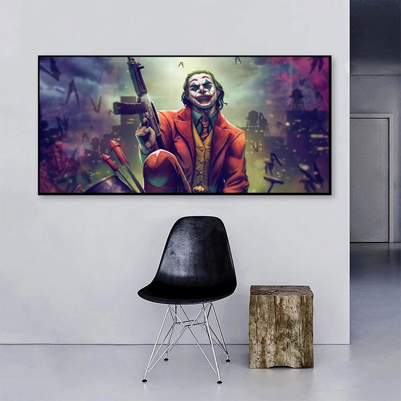 

The Joker Comics Classic Movie Canvas Posters Wall Art Oil Painting Prints Pictures for Living Room Decor Modern Home Decoration