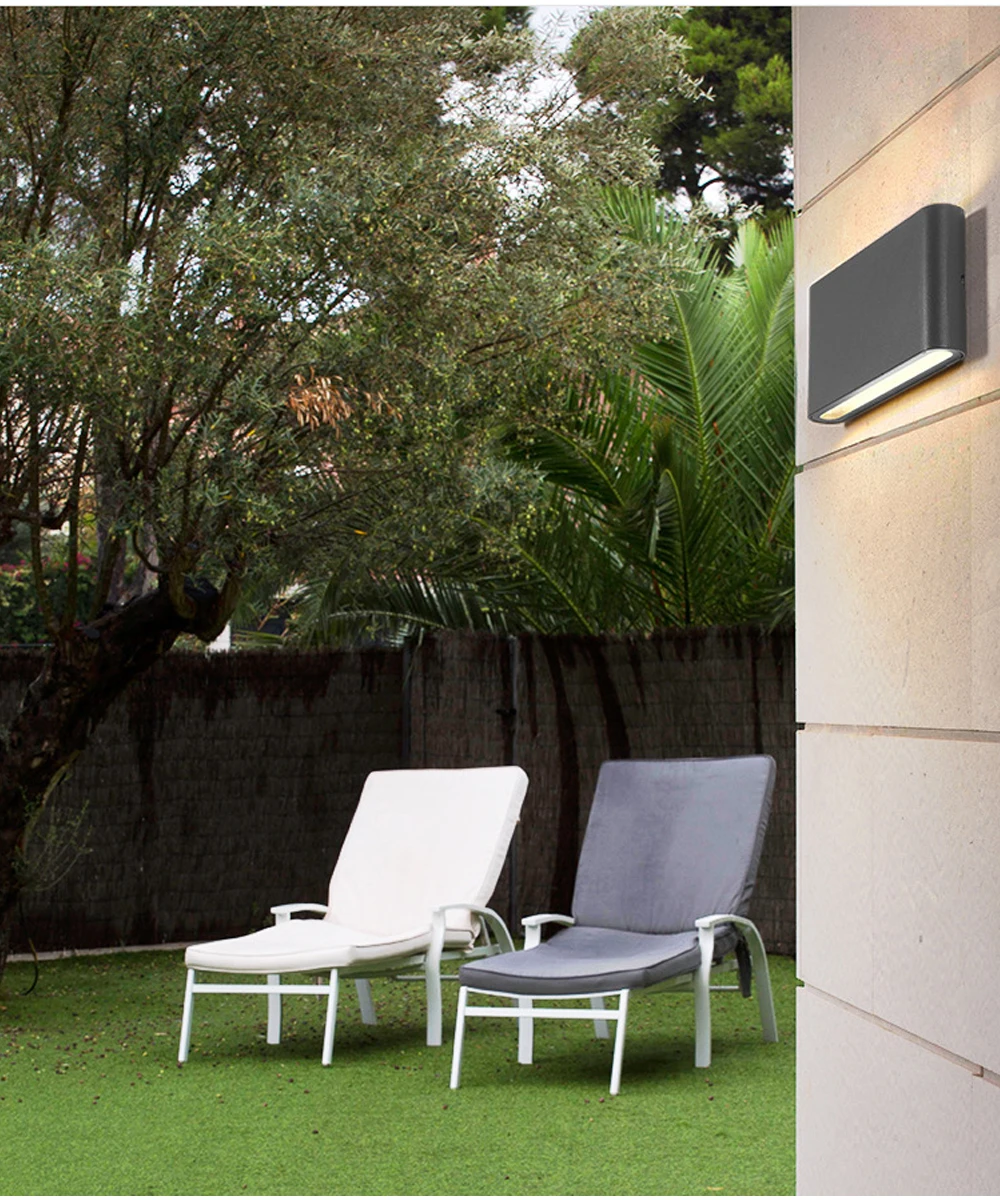 

Rectangle waterproof led wall lamp balcony fence residential backyard outdoor garden park restaurant hotel lights wall sconce