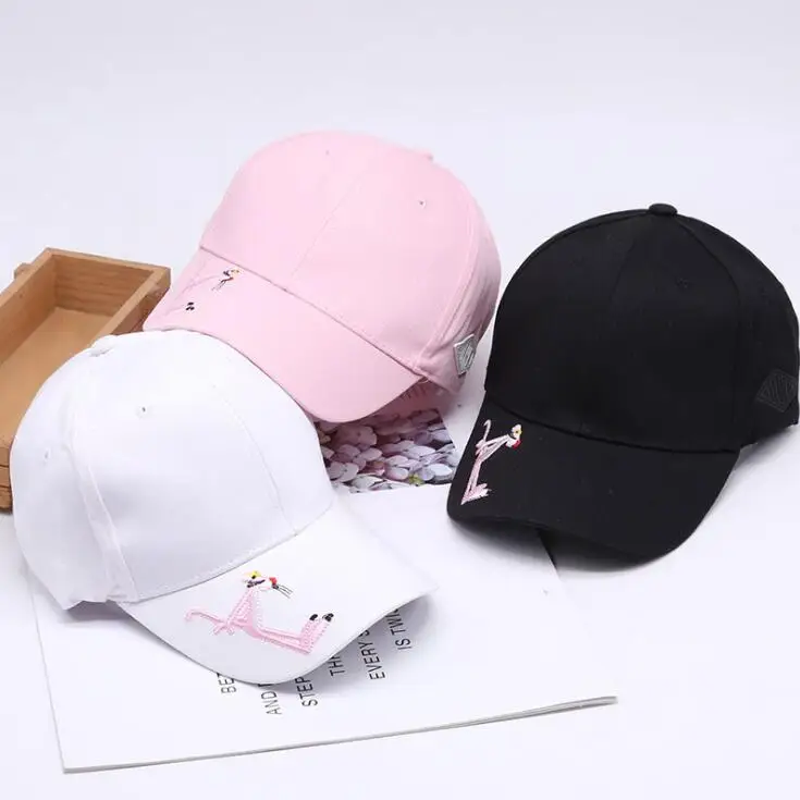 2020 модная бейсболка с вышивкой розовой Пантеры Женская крутая уличная городская