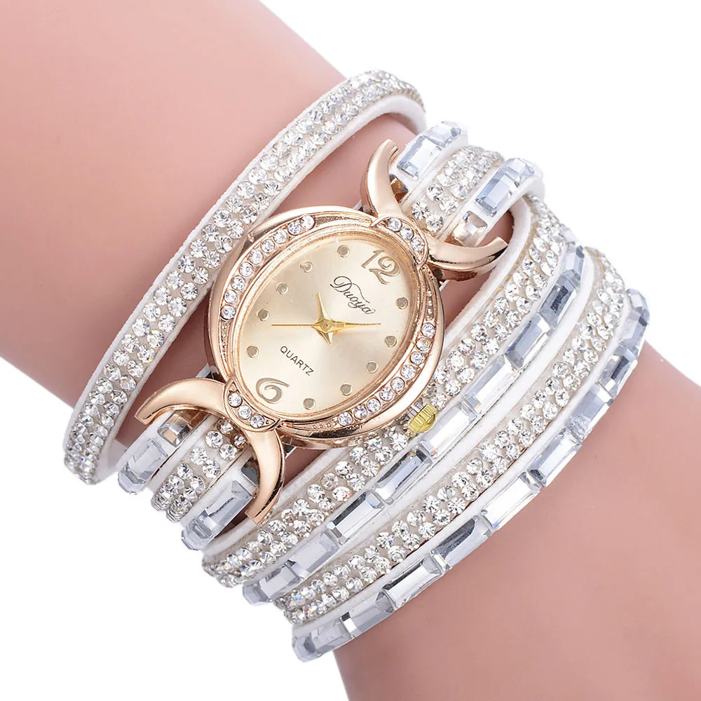 

No.2 Women Watches Brand Luxury Ladies Diamond Watch Leather Bracelet Watch relojes mujer bayan saat montre femme