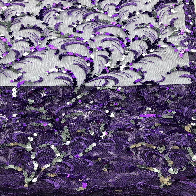 

Latest Nigerian Laces Fabric Sequins 2019 High Quality French Tulle Lace White African Lace Fabric For Wedding Dresses hs65-3033
