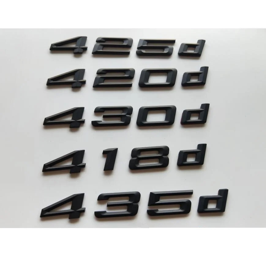 

Black 418d 420d 425d 428d 430d 435d 440d 444d 450d Emblem Emblems Rear Number Letters Badges for BMW 4 series F32 F33 F82 F83