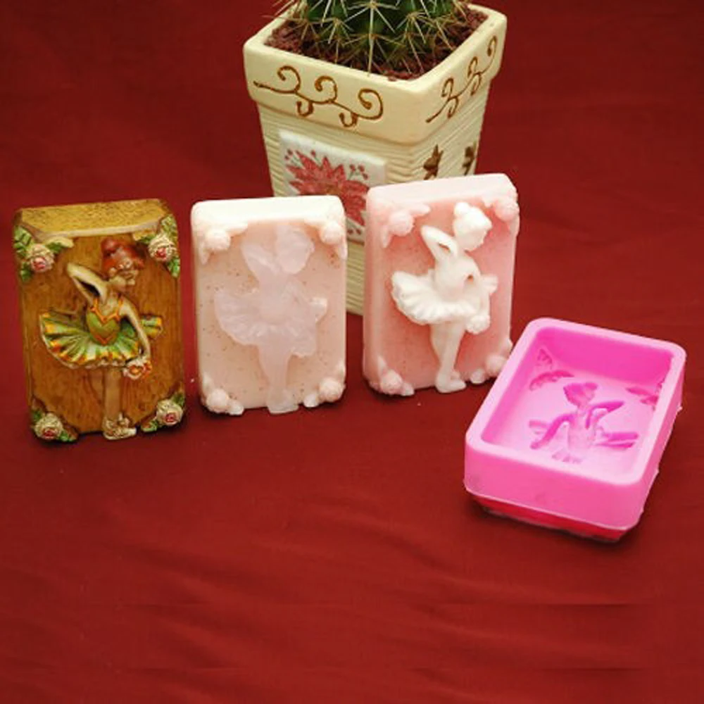 

Ballerina Dirl Silicone Molds DIY Fondant Cake Decoration Handmade Soap ice Tray Ice Cube Baking Mould