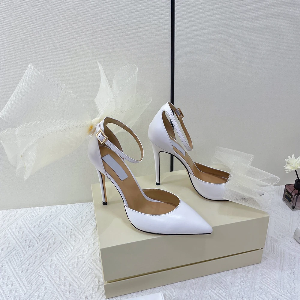 Сандалии женские на шпильке брендовые дизайнерские босоножки с острым носком