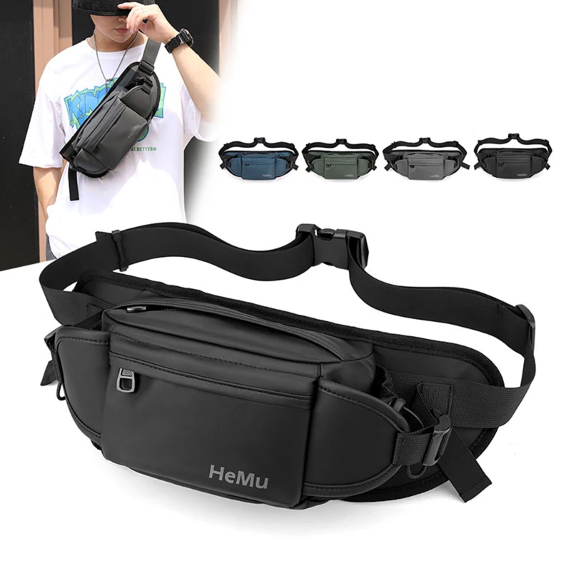 

Водонепроницаемая поясная сумка для мужчин, модный нагрудной мешок, уличная спортивная сумка через плечо, повседневный дорожный поясной ко...