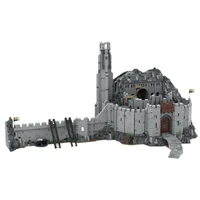 moc city helms deep ucs scale fortress of war world famous medieval castle architecture building blocks bricks toy gift 6184pcs
