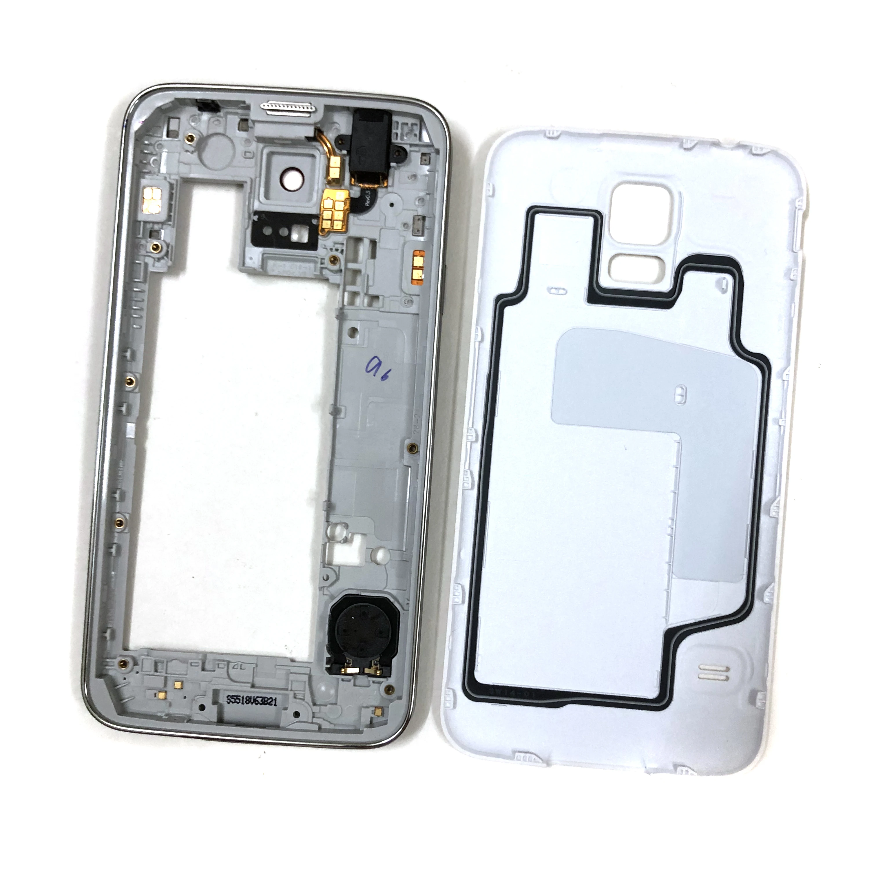Оригинальный Корпус для Samsung Galaxy S5 i9600 G900F G900T G900V G900A средняя рамка + задняя крышка