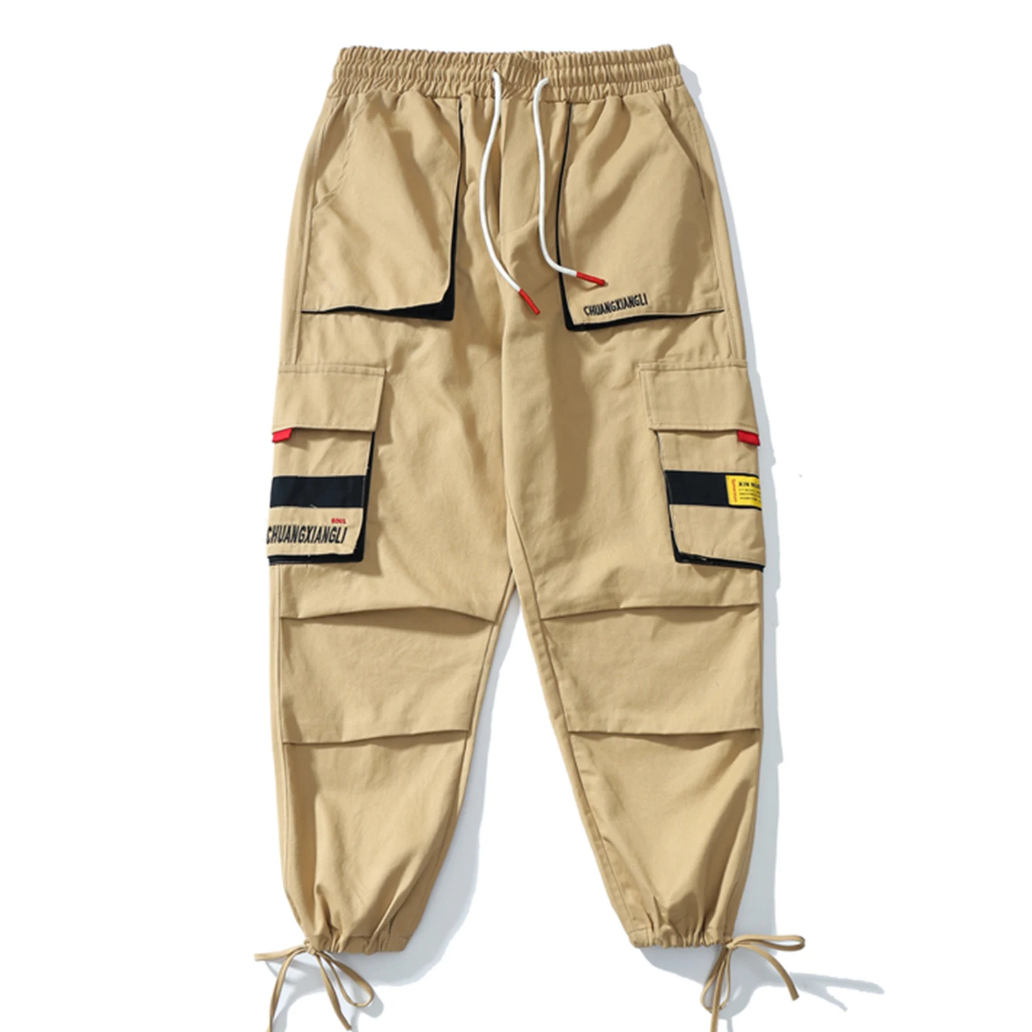 Aelfric Eden Лоскутные мульти шаровары с карманами брюки карго для мужчин 2019 Мода Harajuku