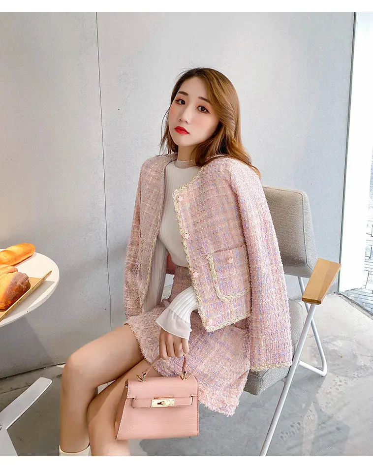 

Розовая маленькая Ароматизированная куртка, Женская Весенняя темпераментная короткая стильная куртка ранней весны 2021, новый весенний мале...