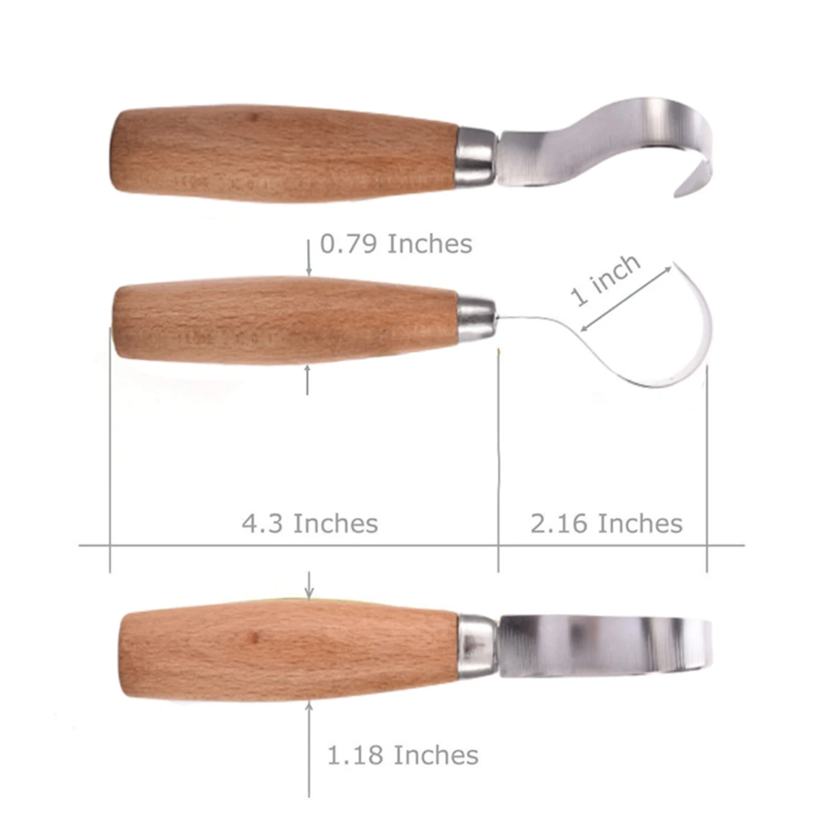 

Drillpro 2Pcs Wood Carving Knife Chisel Woodworking Cutter Hand Tool Set Woodcarving Peeling Sculptural Spoon Hooked Carving