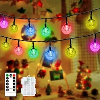 christmas tree balls globe crystal garland ball led festoon fairy decoration string light 36m battery operated waterproof ip65