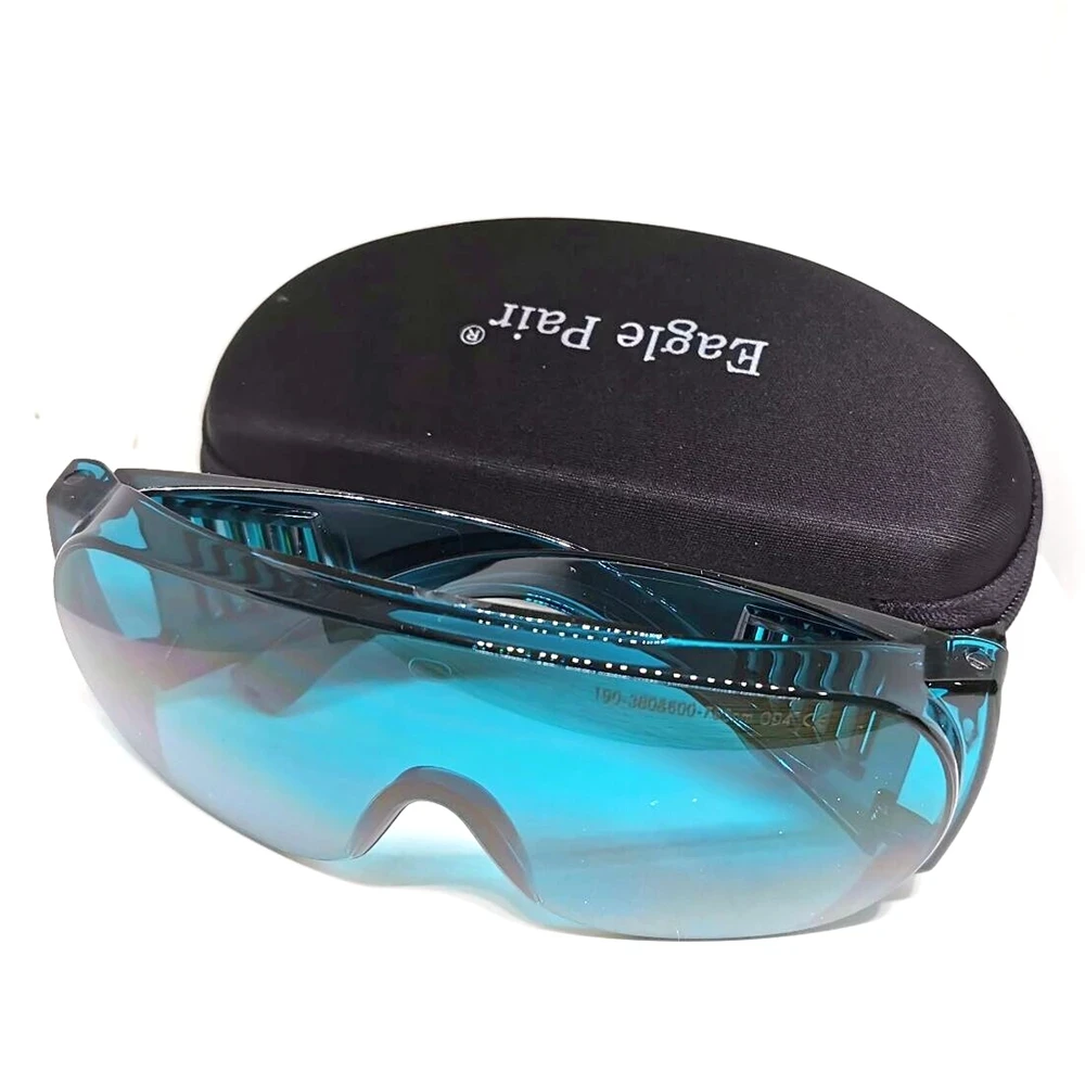 

CE Laser Safety Glasses 190nm-380nm & 600nm-760nm OD4+ Red UV Laser Eye Protective Goggles Glasses