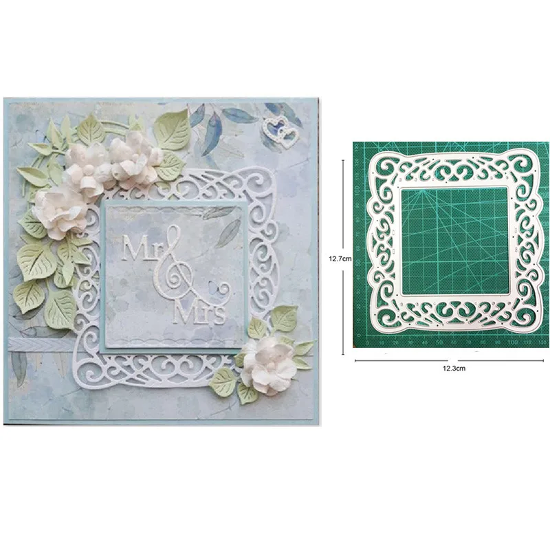 

Craft dies Metal cutting dies cut die lace square frame decoration Scrapbook dies paper craft knife mould blade punch stencils