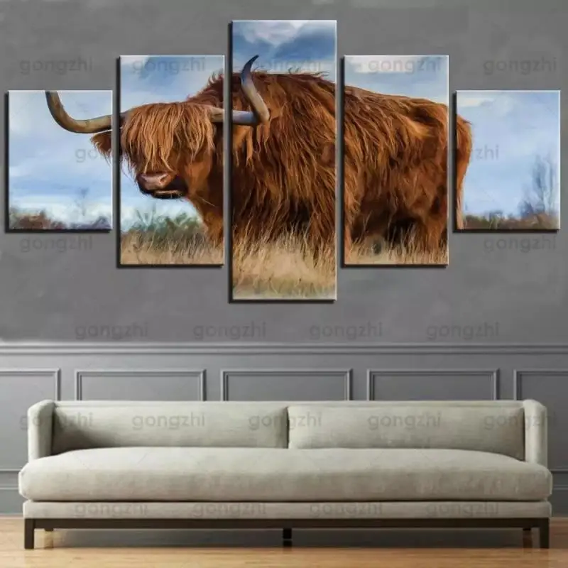 Картина на стену с изображением животных и якоря