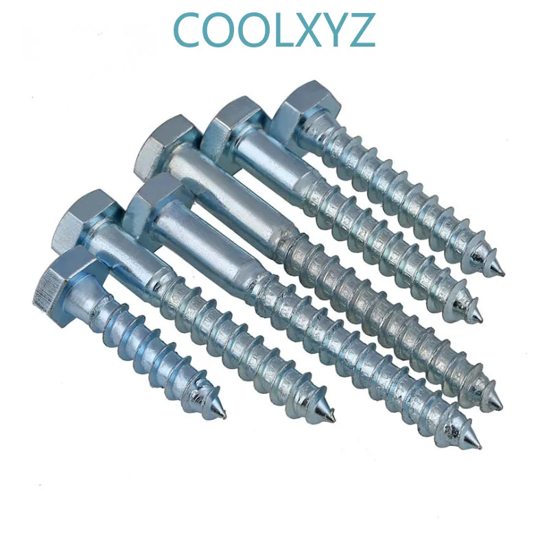CoolXYZ Самонарезающий винт с шестигранной головкой DIN571 Zincing внешний шестигранник