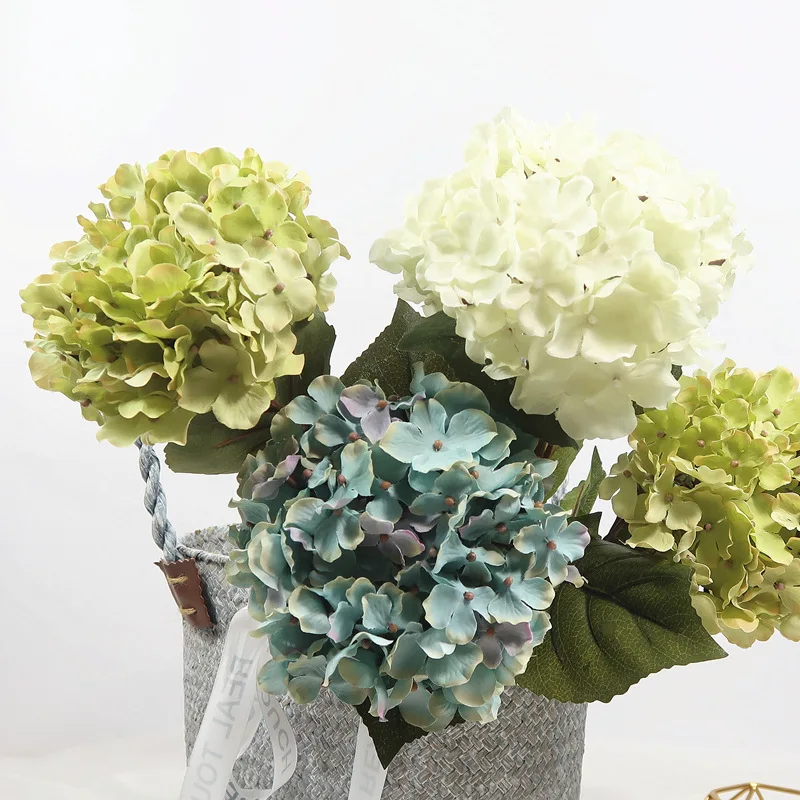 European retro style simulation single 68cm Ziyang big hydrangea home model decoration flower arrangement artificial fake | Дом и сад