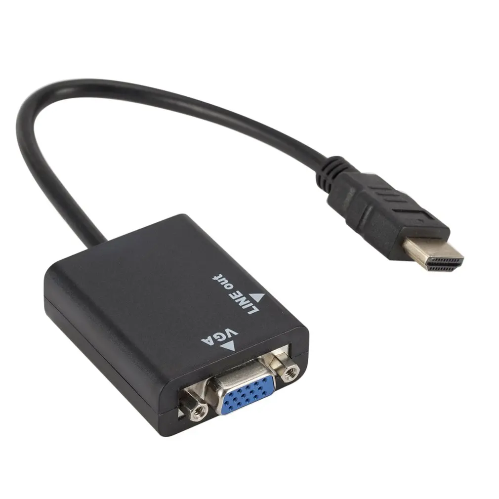 VGA штекер HDMI выход 1080P Full HD с Аудио ТВ AV Видео кабель портативный конвертер адаптер