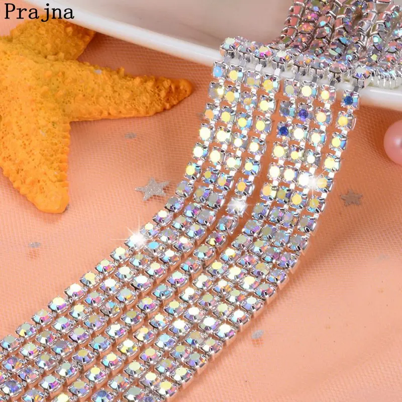 Праджня пришить стразы Strass цепь Flatblack блестящие s ткани для одежды платье