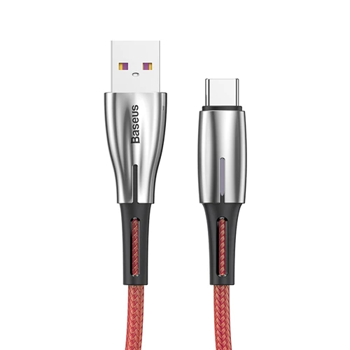 Red 100cm Baseus USB C type C кабель 5A Быстрая зарядка для huawei Lite Pro P20 P30 type-C кабель для передачи данных USB-C шнур для быстрой зарядки - Название цвета: Red 100cm
