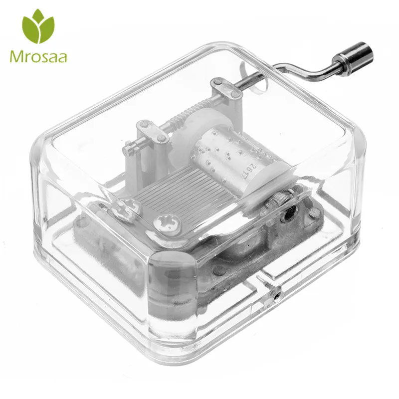 

Mrosaa Handy Crank Throne Music Box Movements mini music box Christmas gift birthday Party boxes Miniatures High quality