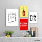 Постеры для кухни, вьетнамские, чаша для рисования забавные, художественная стена с цитатой