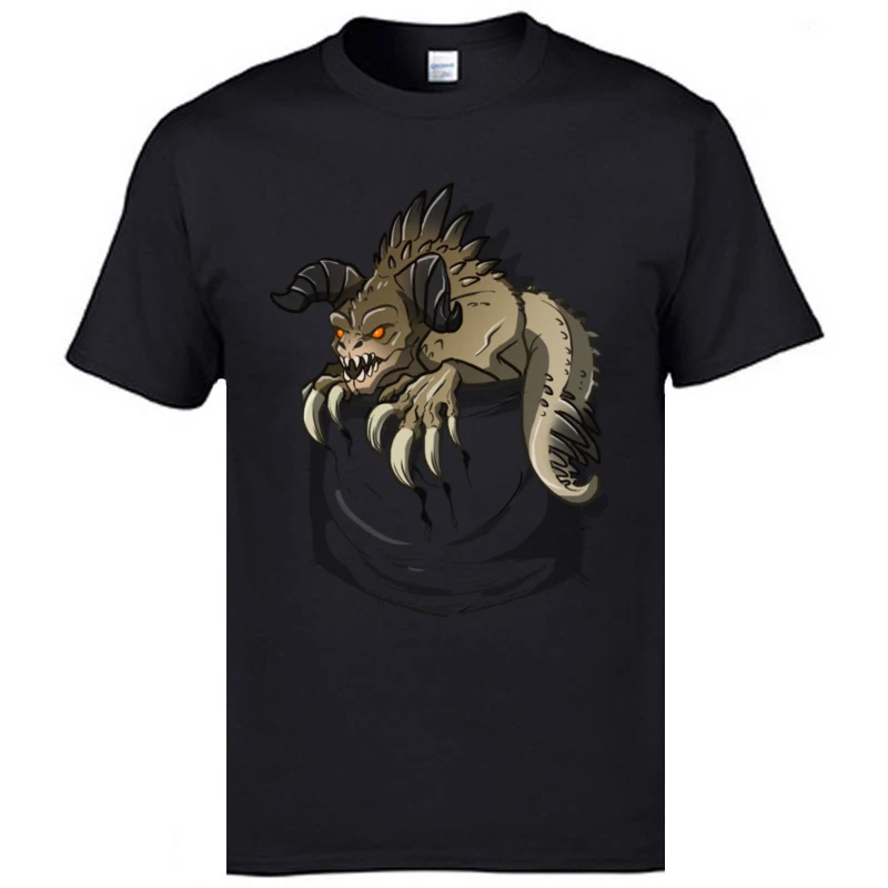 Белая футболка с карманом Deathclaw flout футболки 3D принтом свободные из 100% хлопка для