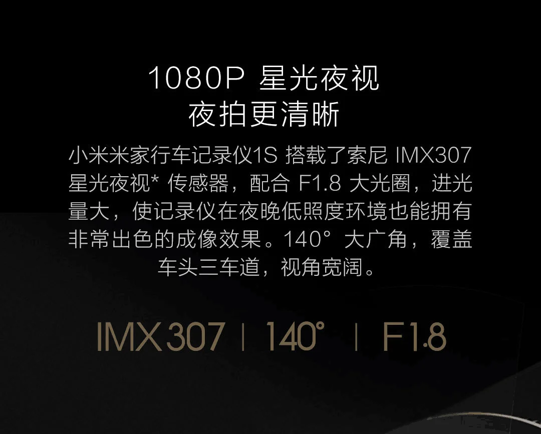 Xiao mi jia Carcorder 1S умный автомобильный Автомобильный регистратор DVR Smart 140 градусов широкоугольный HD экран mi cro камера для mi Home APP
