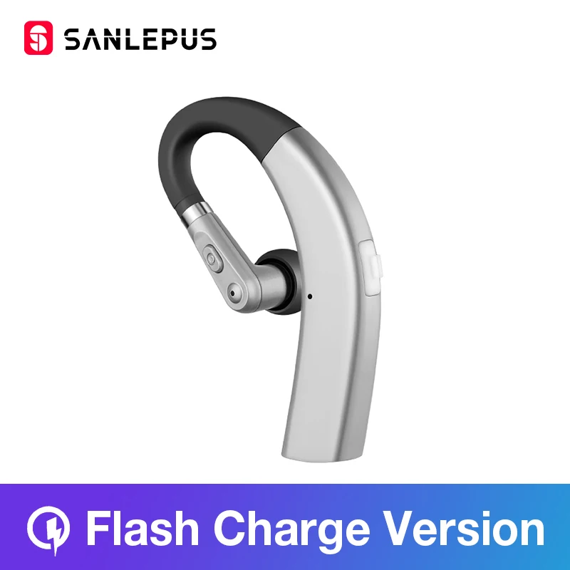 Silver-Fast Charging SANLEPUS, быстрая зарядка, Bluetooth наушники, супер долгий режим ожидания, беспроводные наушники, Bluetooth гарнитура для вождения, шумоподавление - Цвет: Silver-Fast Charging