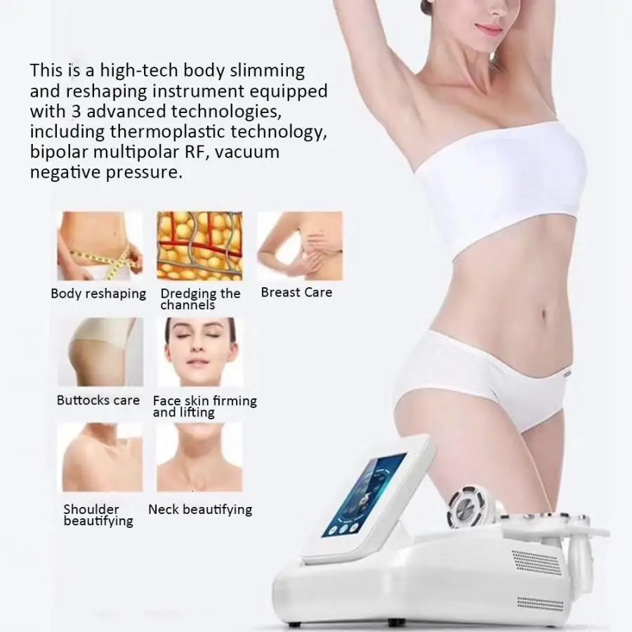 

Multipolar RF Thermoplastic Vacuum Blasting Fat Instrument Body Slimming Skin Lifting Machine Tool