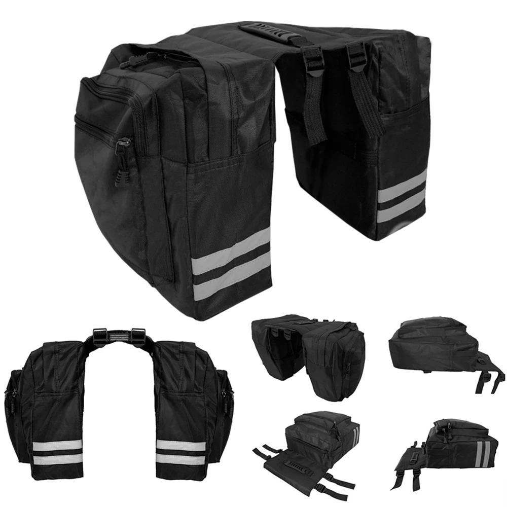 

Bicycle Rear Seat Bag Cycling Bike Rack Double Pannier Bag Grocery Storage Carrier Bag Pack Bicycle Rear Seat Bags