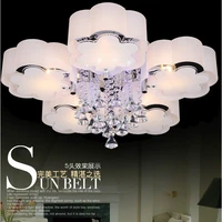 free shipping crystal modern brief chandeliers and pendants bedroom lamp lighting 220v