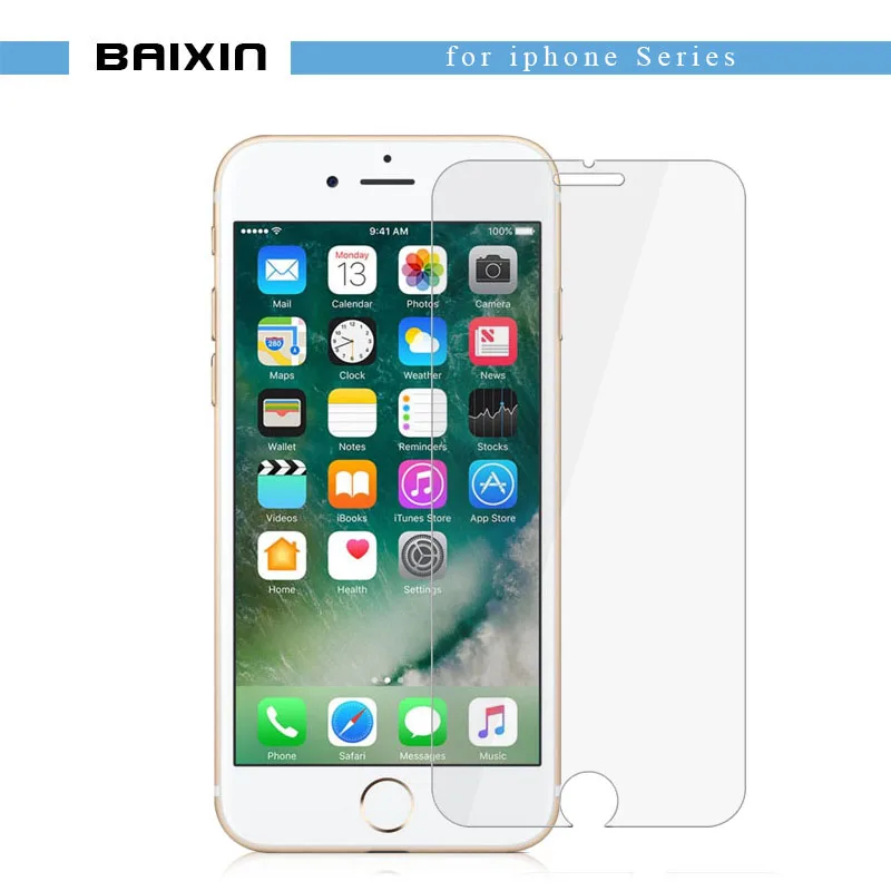 BAIXIN защита для экрана из закаленного стекла iphone XR XS Max X 8 4s 5s SE 6 6s 7 plus упрочненное