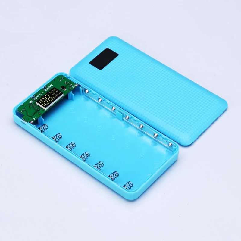 Припой бесплатно 3USB 7x18650 батарея самодельный держатель ЖК-дисплей power Bank CaseBox для iphone