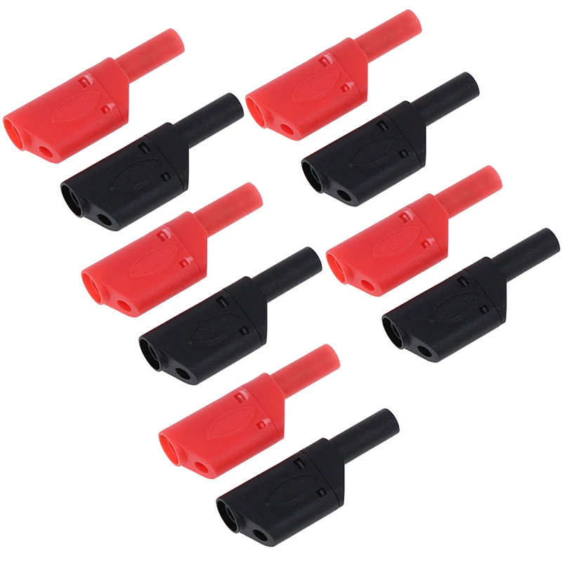 10pcs Safety 4mm Male Retractable Sheath Stackable Banana Plug Wire Solder Connector | Обустройство дома