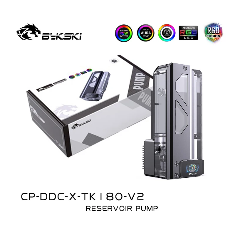 

BYKSKI Reservoir Length 180mm/220mm*81mm*73.8mm Acrylic Water-Cooled Tank / Reservoir with OLED Temperature Display /A-RGB Light
