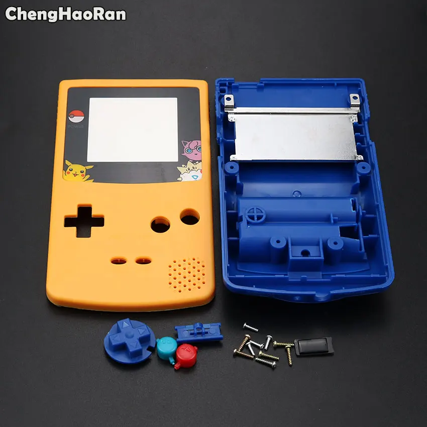 Yellow Blue ChengHaoRan золотой белый для GBC корпус ограниченная версия для nintendo Запчасти для Gameboy корпус на замену чехол - Цвет: Yellow Blue