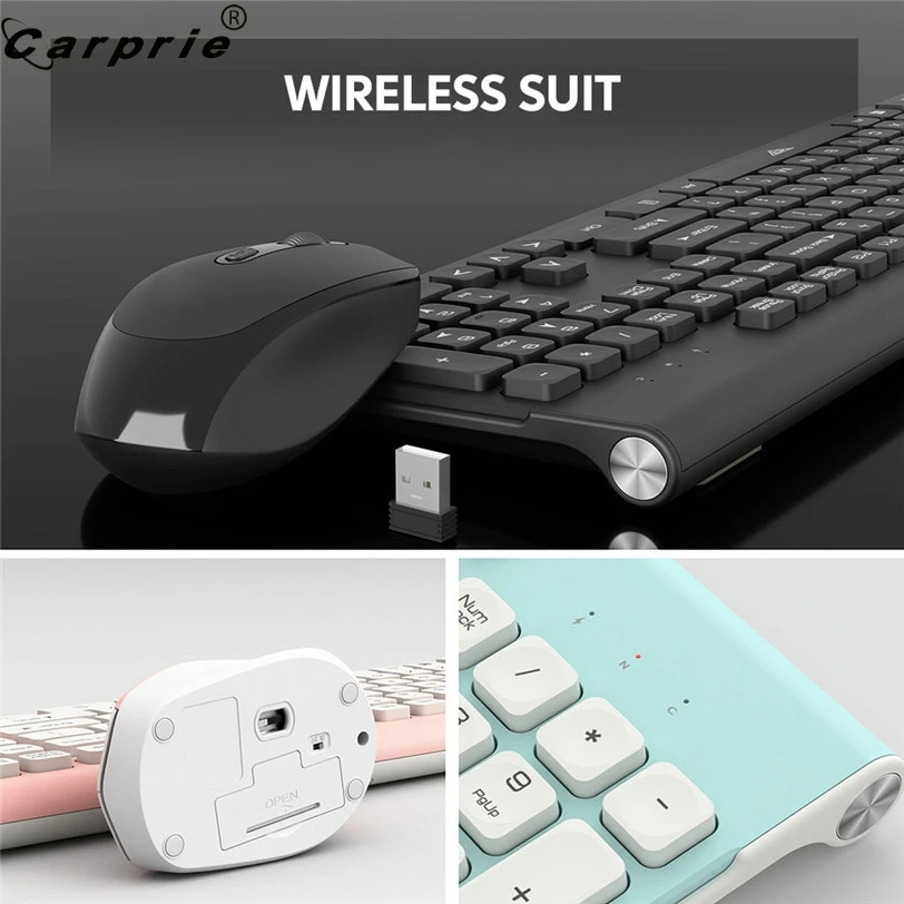 Беспроводная мышь CAPRPIE с клавиатурой 2 4 ГГц 3 цвета на выбор игровая компьютерная