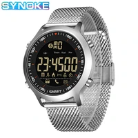 synoke smart watch men 2019 call reminder bluetooth calorie metal strap ip67 waterproof ios android relog inteligente hombre