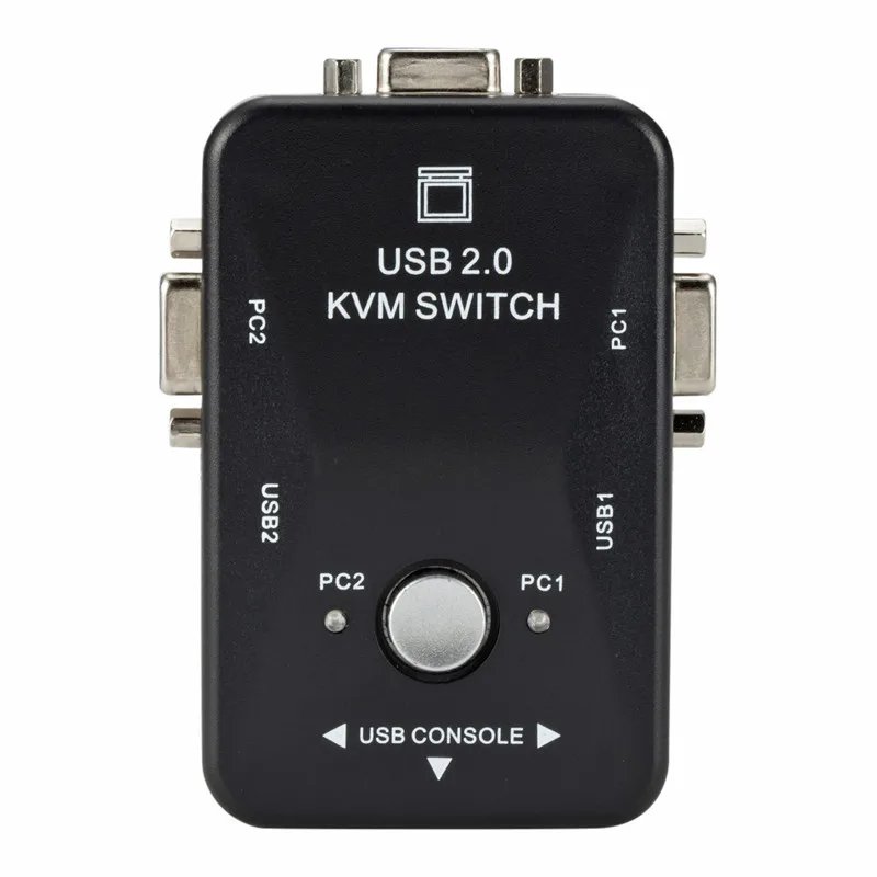 USB KVM-переключатель 2 порта VGA переключатель SVGA Box 0 KVM-мышь клавиатуры 1920*1440