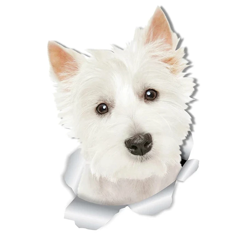 

S50499# Various Sizes Personality PVC Decal West Highland White Terrier Dog Waterproof Car Sticker on Motorcycle Laptop