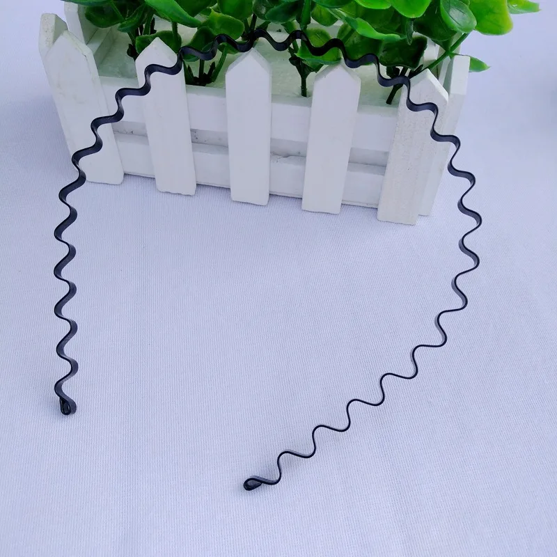 Обруч для волос унисекс черный простой волнистый головной убор мужчин и женщин