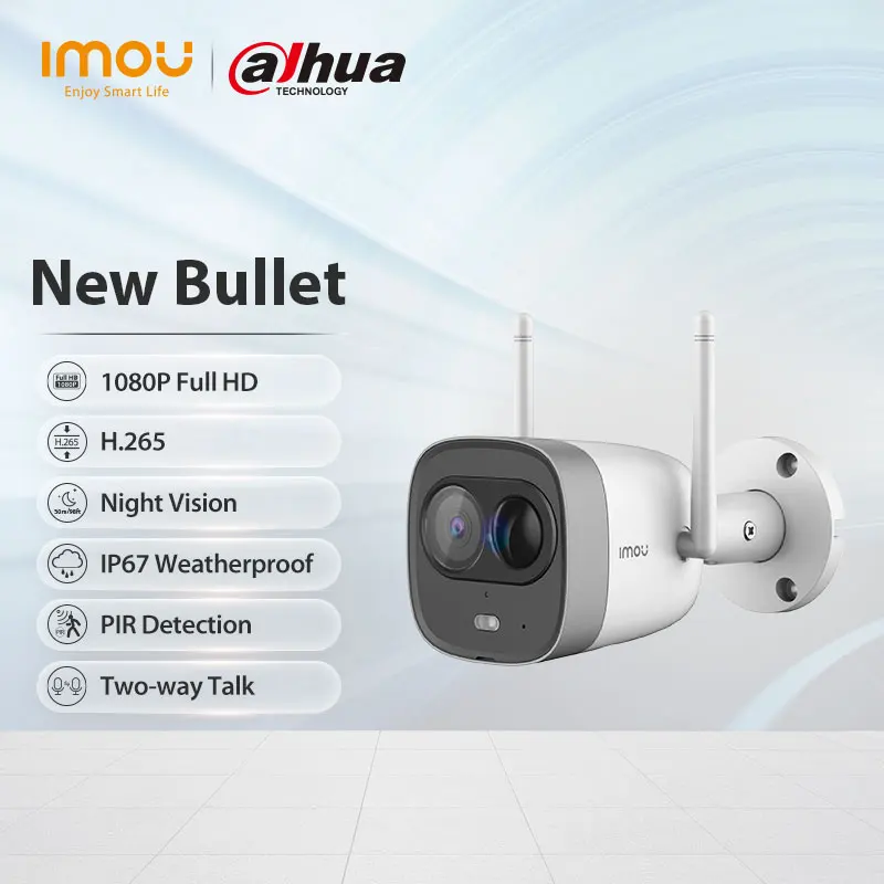 

Dahua imou 1080P WiFi Camera Dual Antenna Outdoor IP67 Weatherproof MIC Speaker Camera Exterieur PIR Detection Alarm IP Camera