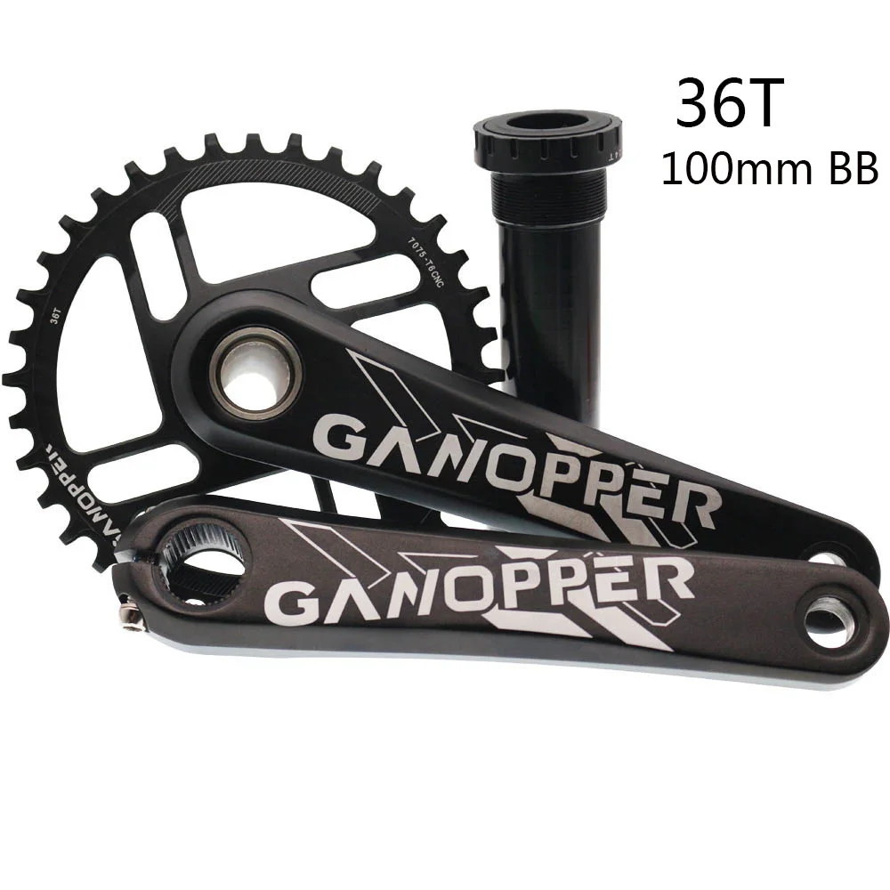 100mmBB 36T Crankset 175 Fat bike fatbike Снежный велосипед криgxp кривошипный комплект 100 100 мм BB 1x chainset 30T 32T 34T 36T цепь для SRAM XX1 X0 X01 - Цвет: 100mmBB 36T Crankset