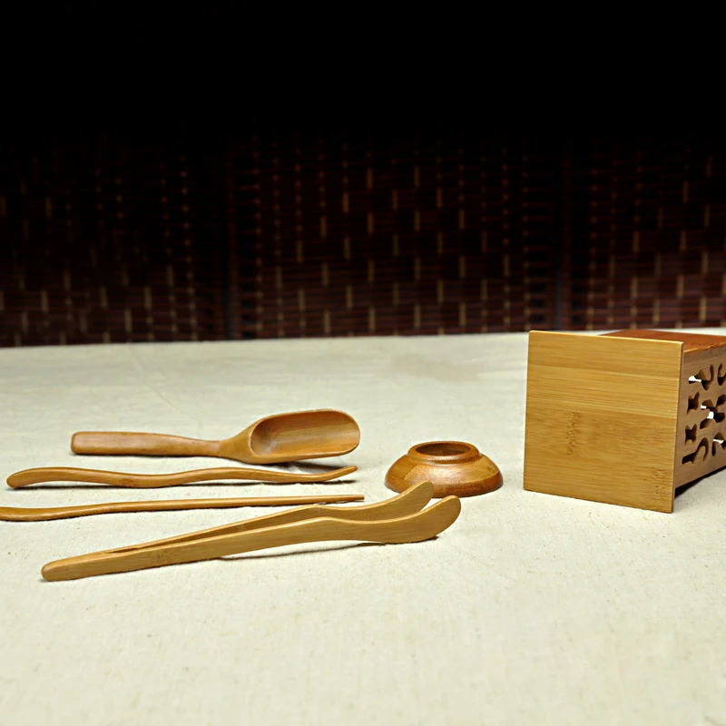 [GRANDNESS] Китайский чайный набор Ча Дао из 6 предметов бамбуковая чайная посуда Kongfu