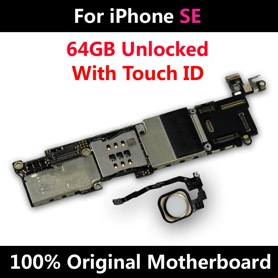 100% разблокированная материнская плата для iPhone SE с распознаванием отпечатков