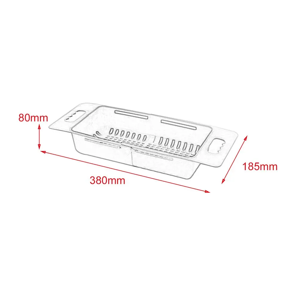 

Multifunctional Sink Draining Rack Retractable Storage Box Vegetables Basket Dish Drainer Organizer Holder Kitchen Strainer