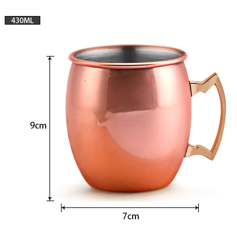 Konco Moscow Mule Copper Beer Mugs Solid Handcrafted Cocktail Whiskey Wine Cups Bar Accessories | Дом и сад